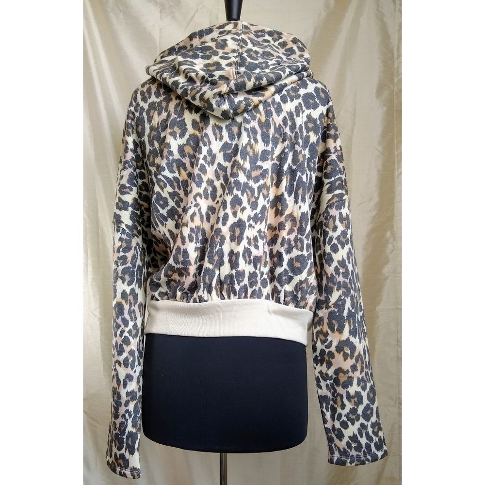 BP Leopard Print Cropped Hooded Sweatshirt - 2X - Picture 7 of 10